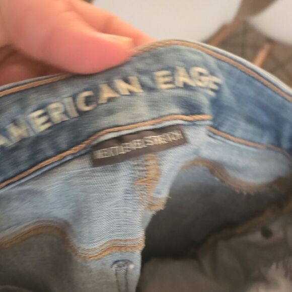 American Eagle Outfitters Light Blue Flare Jeans - Picture 6 of 7